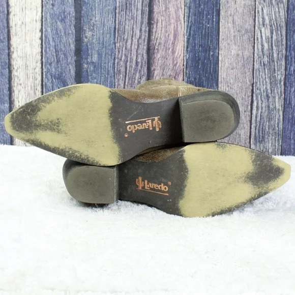 Laredo Brown Cutout Western Style Heeled Boots 8.5 - Picture 8 of 8